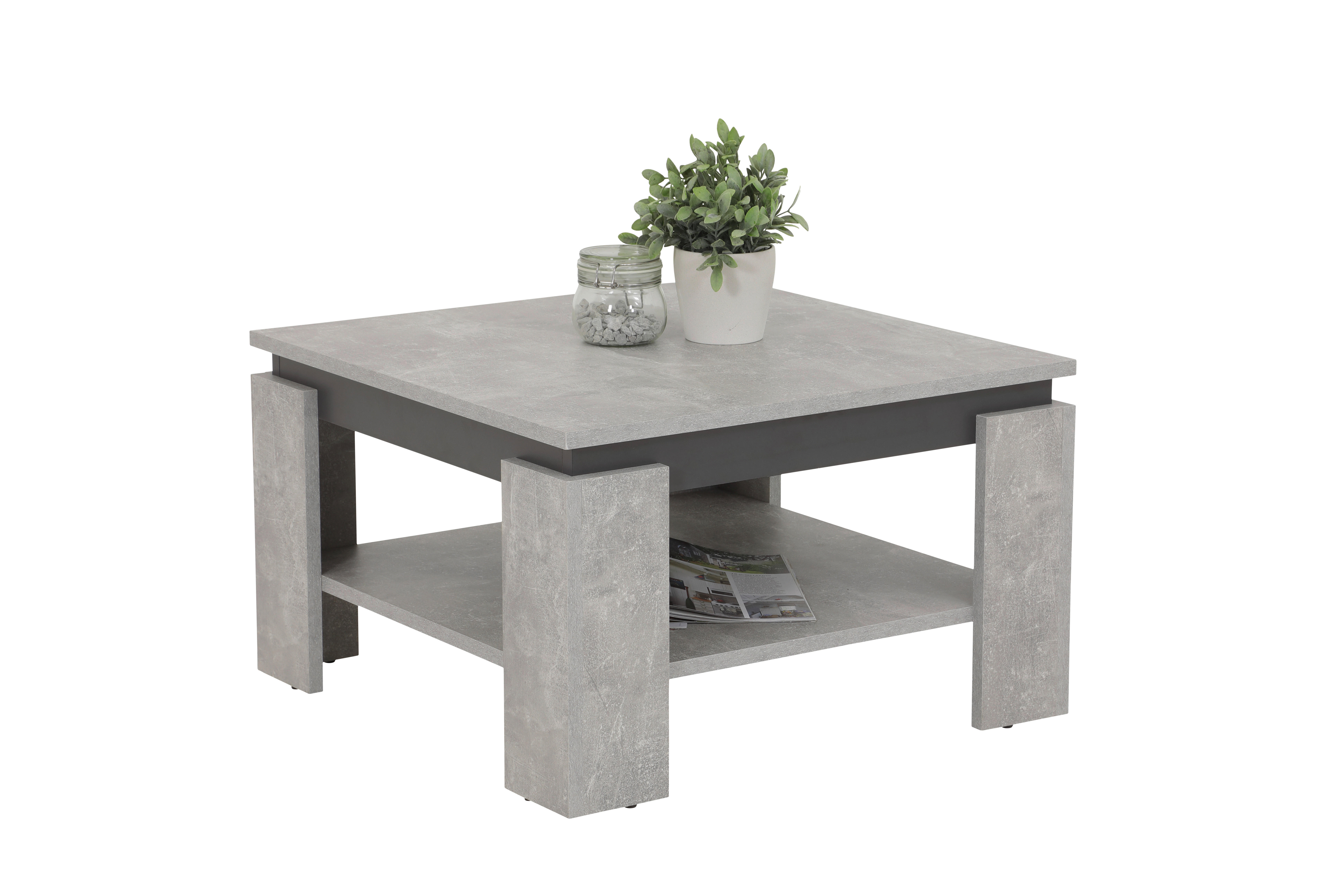 Couchtisch Tim III Beton anthrazit B/H/T: ca. 86x41x68 cm Tim III - Beton/anthrazit (86,00/41,00/68,00cm) - Hela