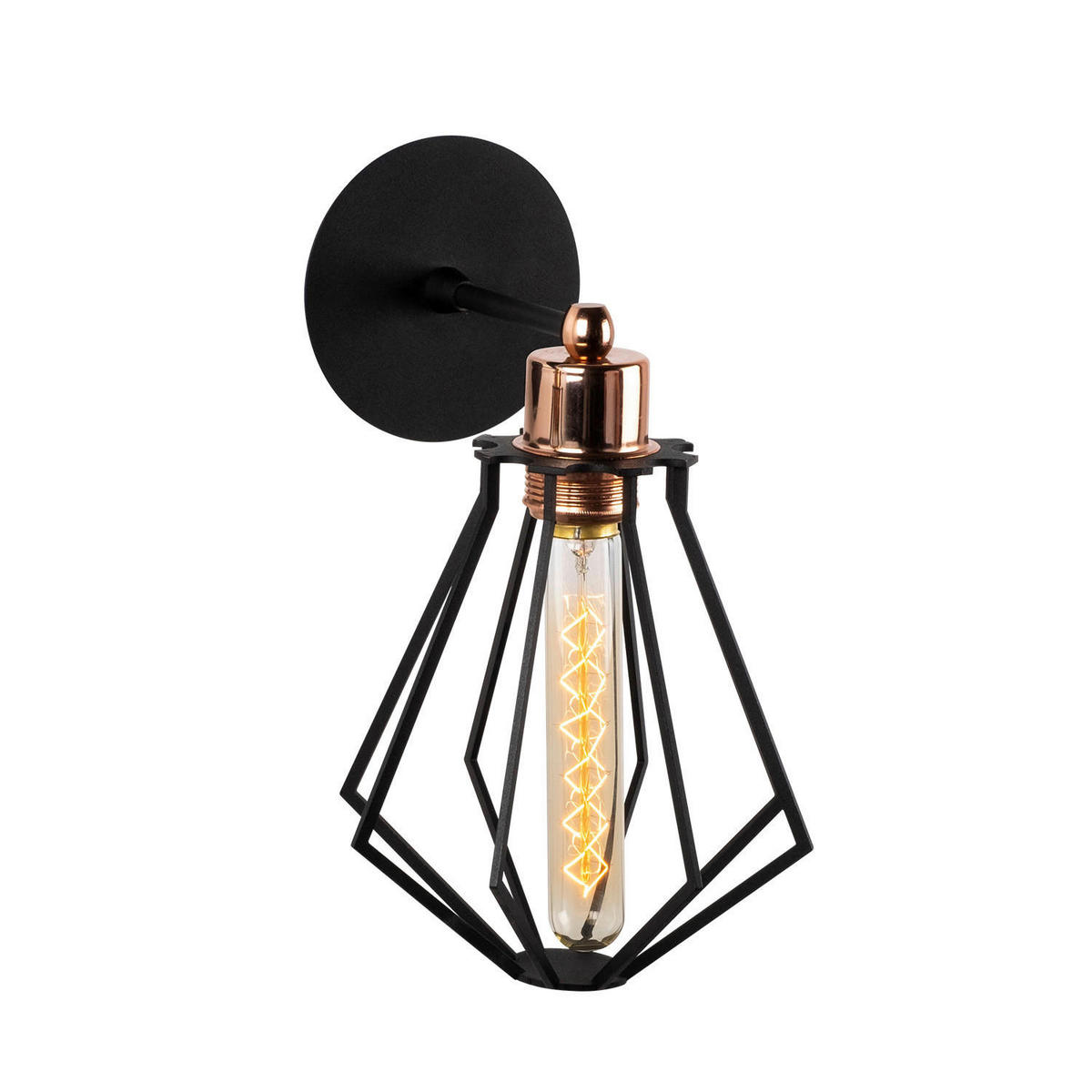 Opviq Wandleuchte Oylat bronze schwarz Metall B/H/T/L/D: ca. 18x30x18x18x18 cm E27 1 Brennstellen Oylat - schwarz/bronze (18,00/18,00/30,00cm) - Opviq