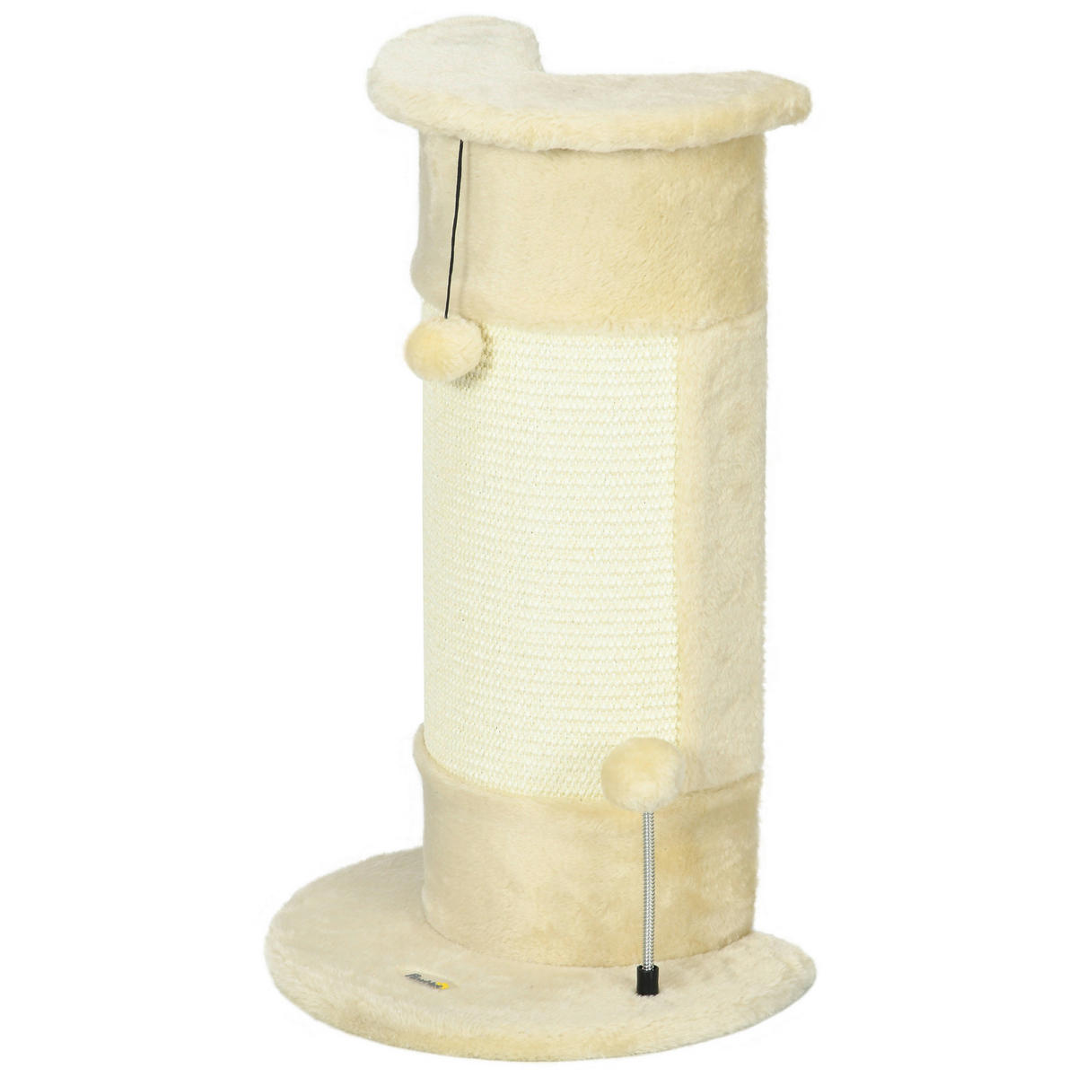 PawHut Kratzbaum cremeweiß Sisal B/H/L: ca. 25,5x58x34 cm Kratzbaum - cremeweiß (34,00/25,50/58,00cm) - PawHut