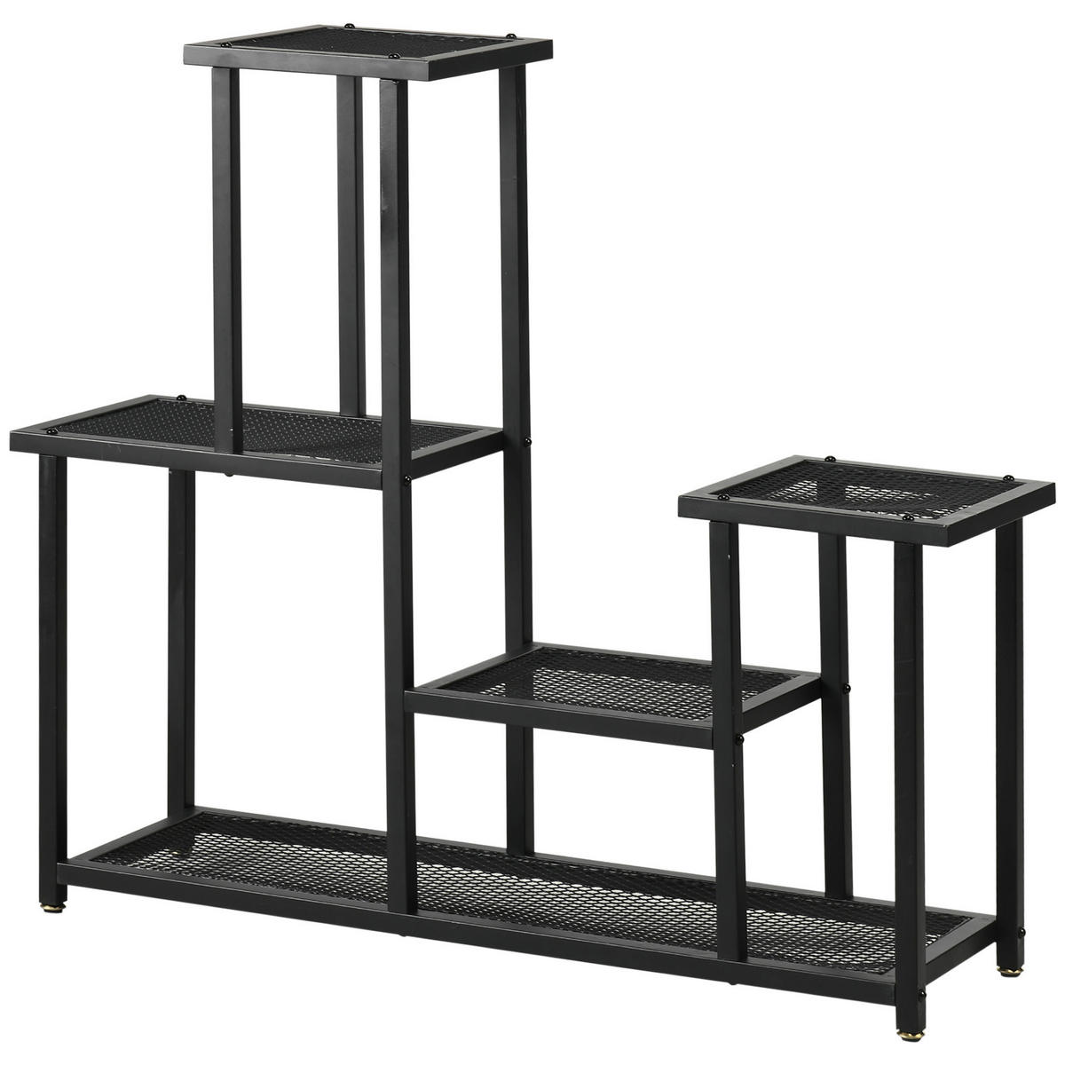 Outsunny Pflanzenständer Pflanzenständer - schwarz (91,00/25,00/83,00cm) - Outsunny