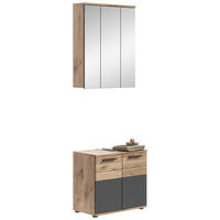 Badezimmer-Set MASON Nox Oak Nachbildung edles Basaltgrau Nachbildung B/H/T: ca. 60x190x34 cm MASON - edles Basaltgrau (60,00/190,00/34,00cm) - xonox.home