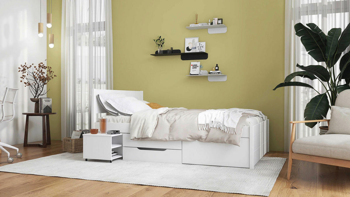Funktionsbett Efetivo weiß Efetivo - weiß (209,00/146,30/90,00cm) - Inter Link
