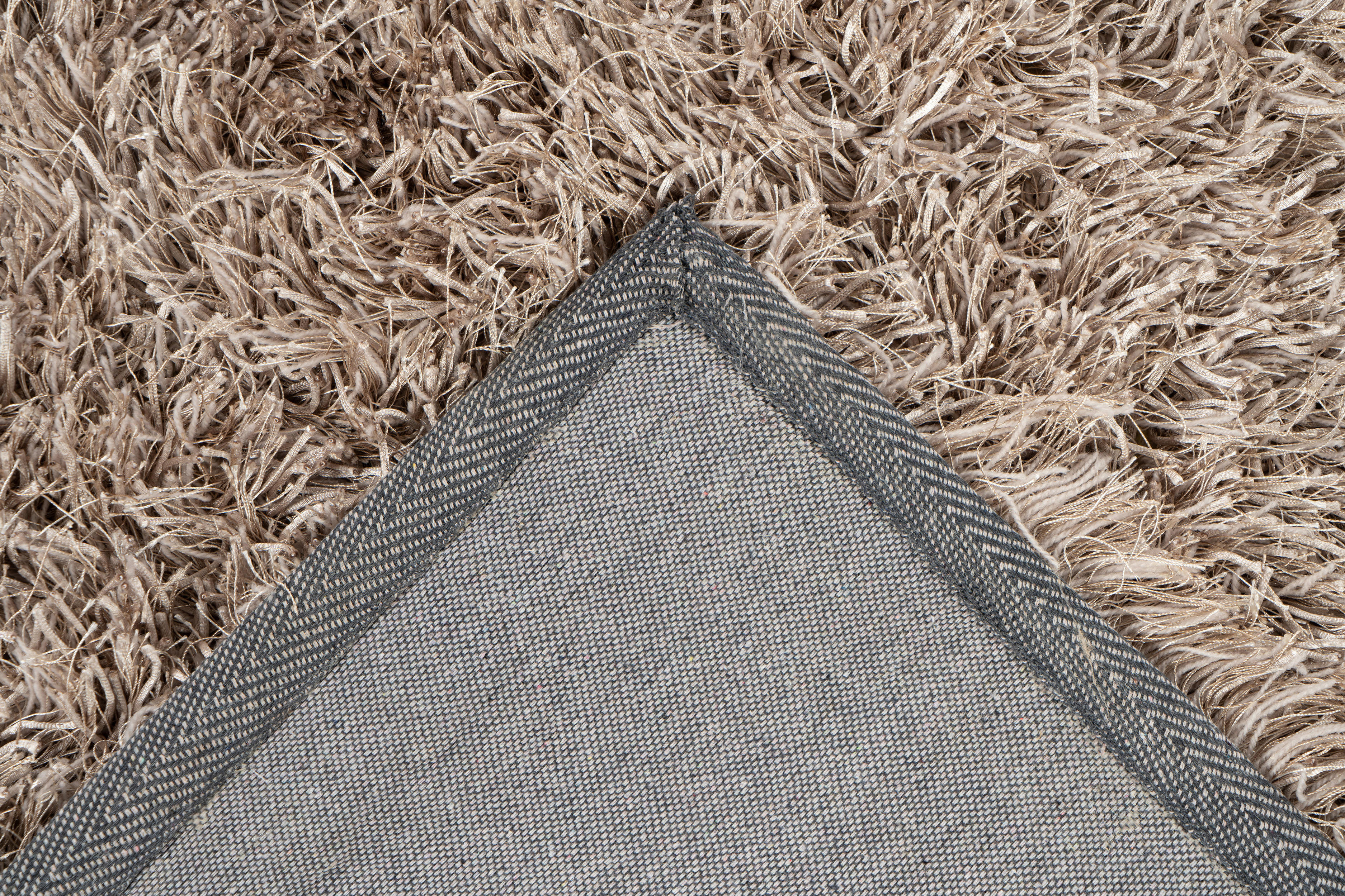 Thumbnail - Arte Espina Hochflorteppich Beat 8102 Weiß / Taupe taupe B/L: ca. 120x180 cm