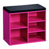 Kesper Schuhregal pink Spanplatte B/H/T: ca. 51,5x48x29,5 cm Schuhregal_mit_Sitzkissen - pink (51,50/48,00/29,50cm) - Kesper