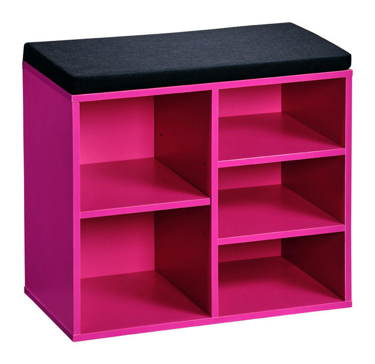 Kesper Schuhregal pink Spanplatte B/H/T: ca. 51,5x48x29,5 cm Schuhregal_mit_Sitzkissen - pink (51,50/48,00/29,50cm) - Kesper