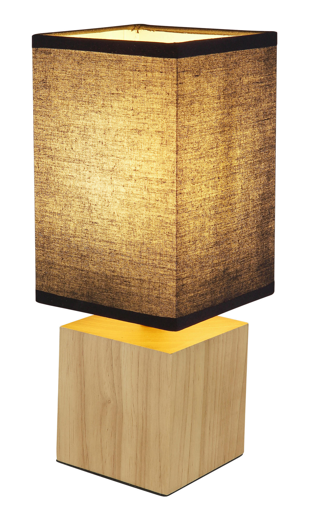 GLOBO Tischleuchte natur Holz B/H/T: ca. 12x30x12 cm E27 1 Brennstellen VALENTINO - natur (12,00/30,00/12,00cm) - GLOBO