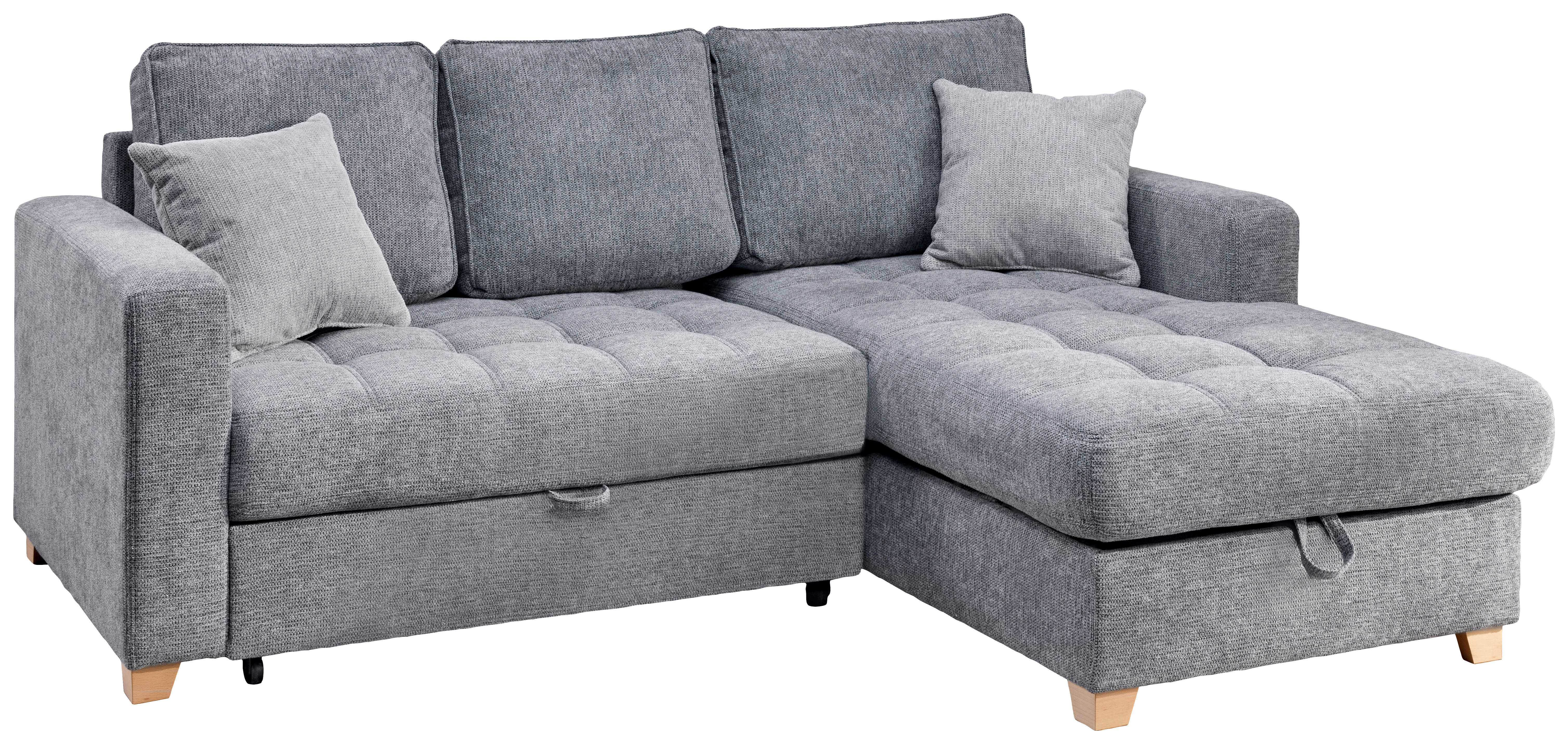 Funktionsecke Split grau Microfaser B/H/T: ca. 224x91x168 cm Split - Eiche/grau (224,00/91,00/168,00cm)