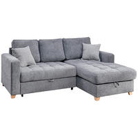 Funktionsecke Split grau Microfaser B/H/T: ca. 224x91x168 cm Split - Eiche/grau (224,00/91,00/168,00cm)