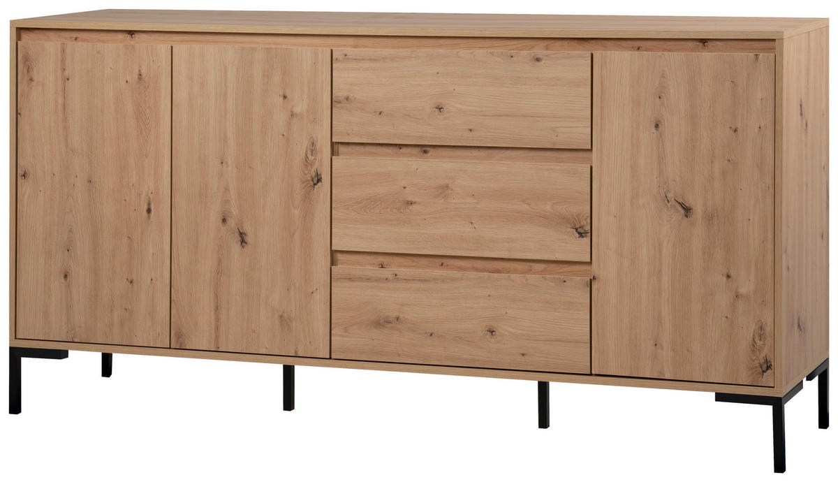 Sideboard Korsika Eiche Artisan Nachbildung B/H/T: ca. 170x87x40 cm Korsika - Eiche (170,00/87,00/40,00cm)