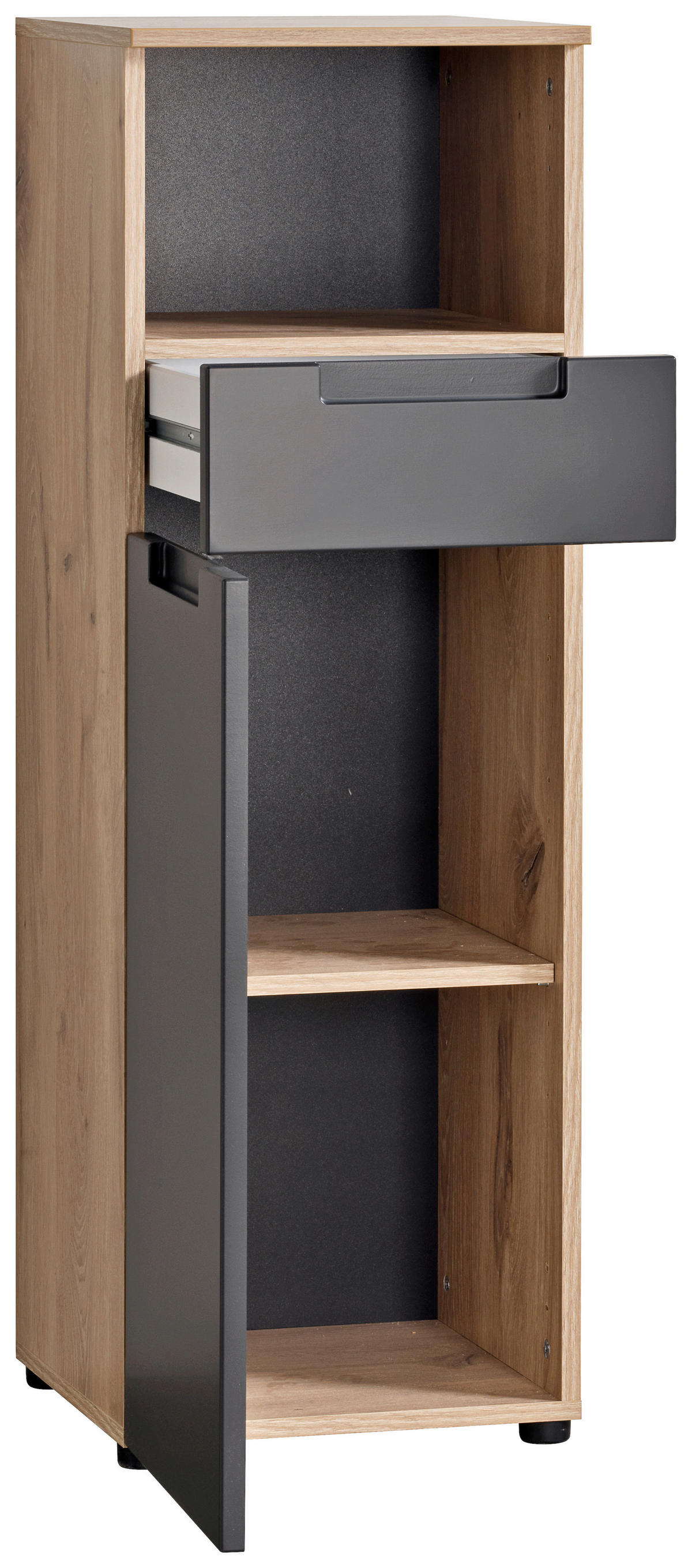 Badkommode Mailand Eiche Viking Nachbildung anthrazit B/H/T: ca. 35x111x35 cm Mailand - anthrazit (35,00/111,00/35,00cm)