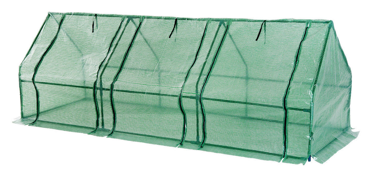 Outsunny Gewächshaus B/H/L: ca. 90x90x270 cm Gewächshaus 01-0469 - grün/transparent (270,00/90,00/90,00cm) - Outsunny