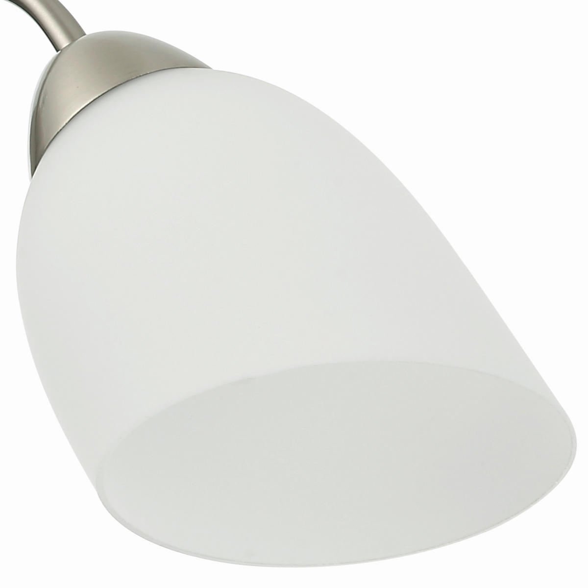 Lamkur Deckenleuchte DONNA 45498 nickel Metall Glas H/L: ca. 25x51 cm E27 3 Brennstellen Donna - nickel (51,00cm) - Lamkur