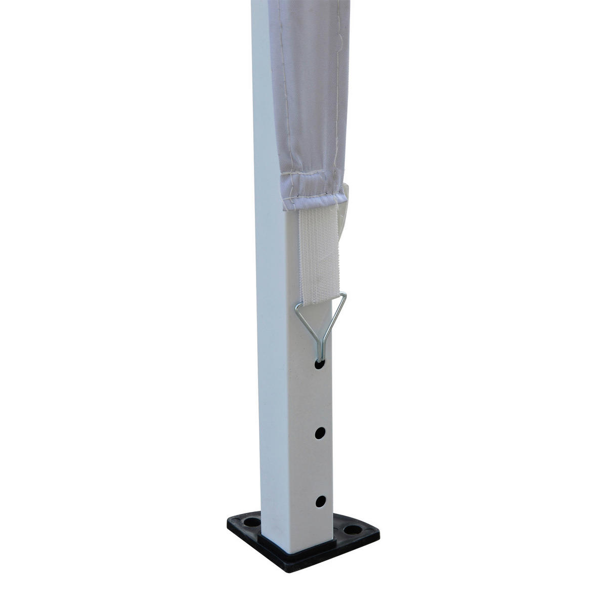 Outsunny Faltpavillon weiß Stoff B/H/L: ca. 295x255x295 cm Faltpavillon - weiß (295,00/295,00/255,00cm) - Outsunny