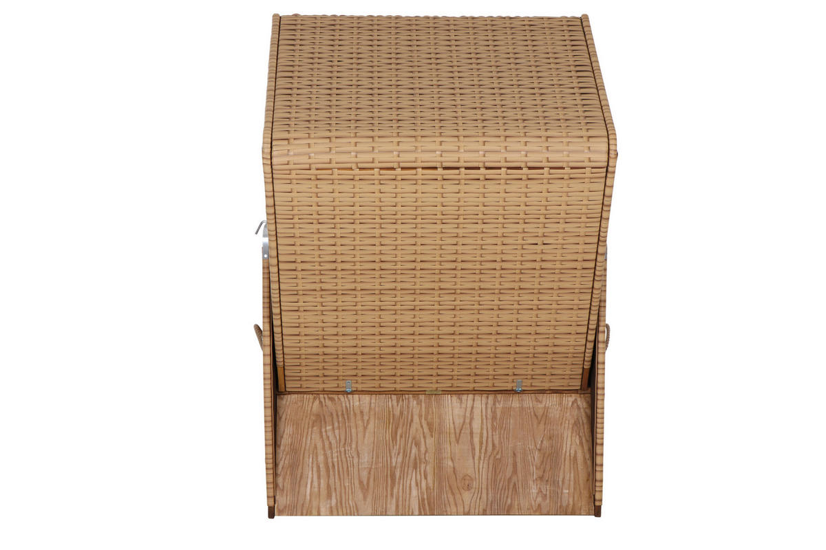 Trendy by DeVries Strandkorb Trend 10+ natur Akazie B/H/L: ca. 80x165x120 cm Trend 10+ - natur (120,00/80,00/165,00cm) - TRENDY by deVries
