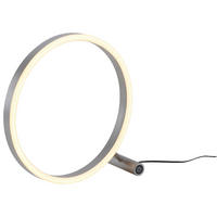 Just Light LED-Touch-Tischleuchte RITUS 15390-95 Alu weiß Metall B/H/T: ca. 30x30x10 cm 1 Brennstellen RITUS - weiß/Alu (30,00/30,00/10,00cm) - Just Light