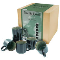 CreaTable Kaffeebecher Nordic Fjord Green grün Steinzeug Nordic Fjord Green - grün - CreaTable