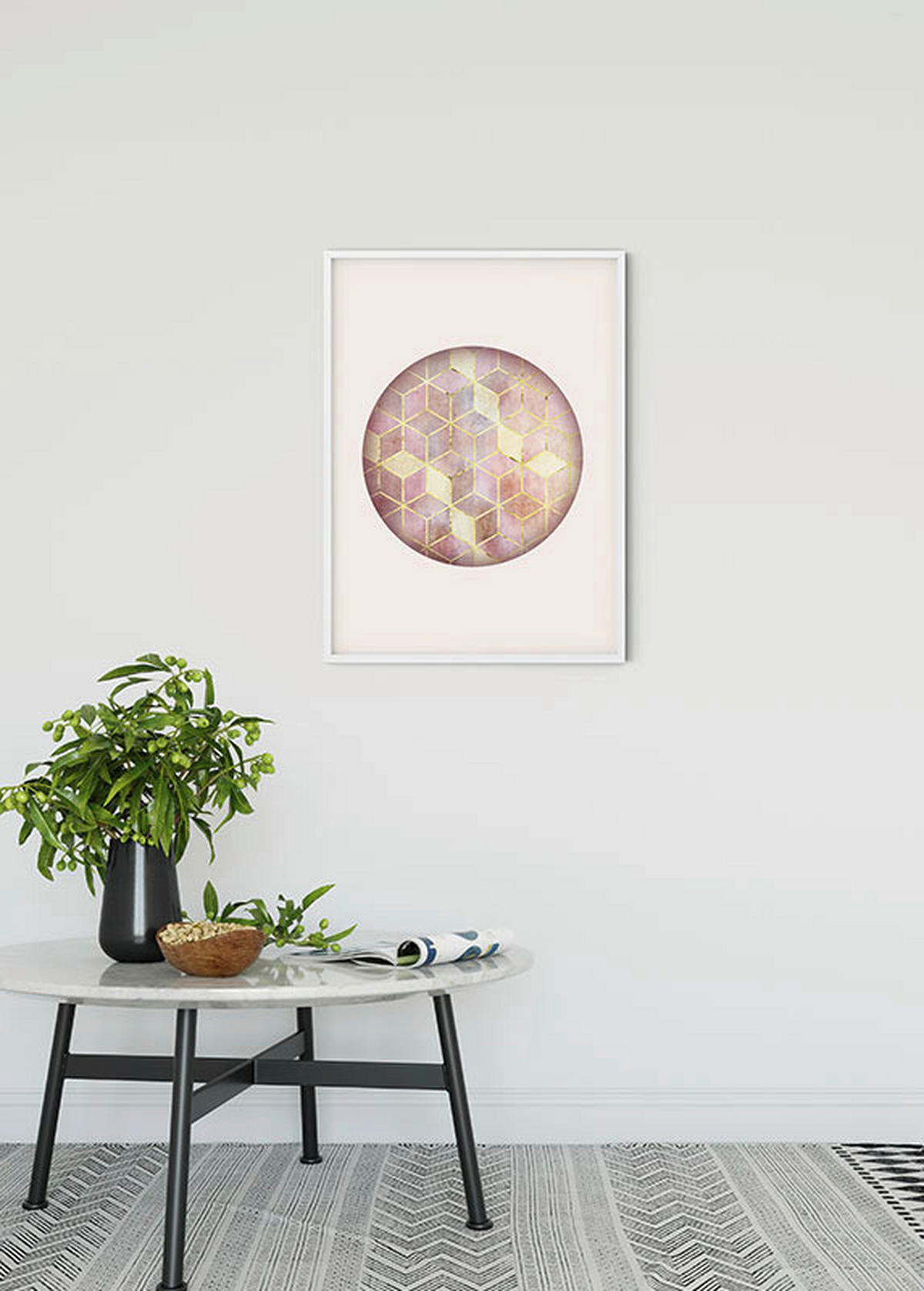 Komar Poster Mosaik Circle Rosso Abstrakt B/L: ca. 50x70 cm Mosaik Circle Rosso - (50,00/70,00cm) - Komar