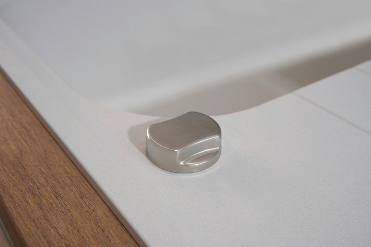 Respekta Einbauspüle Orlando 86 x 50 W weiß Granitverbundmaterial B/H/T: ca. 86x20,9x50 cm Orlando 86 x 50 W - weiß (86,00/20,90/50,00cm) - Respekta