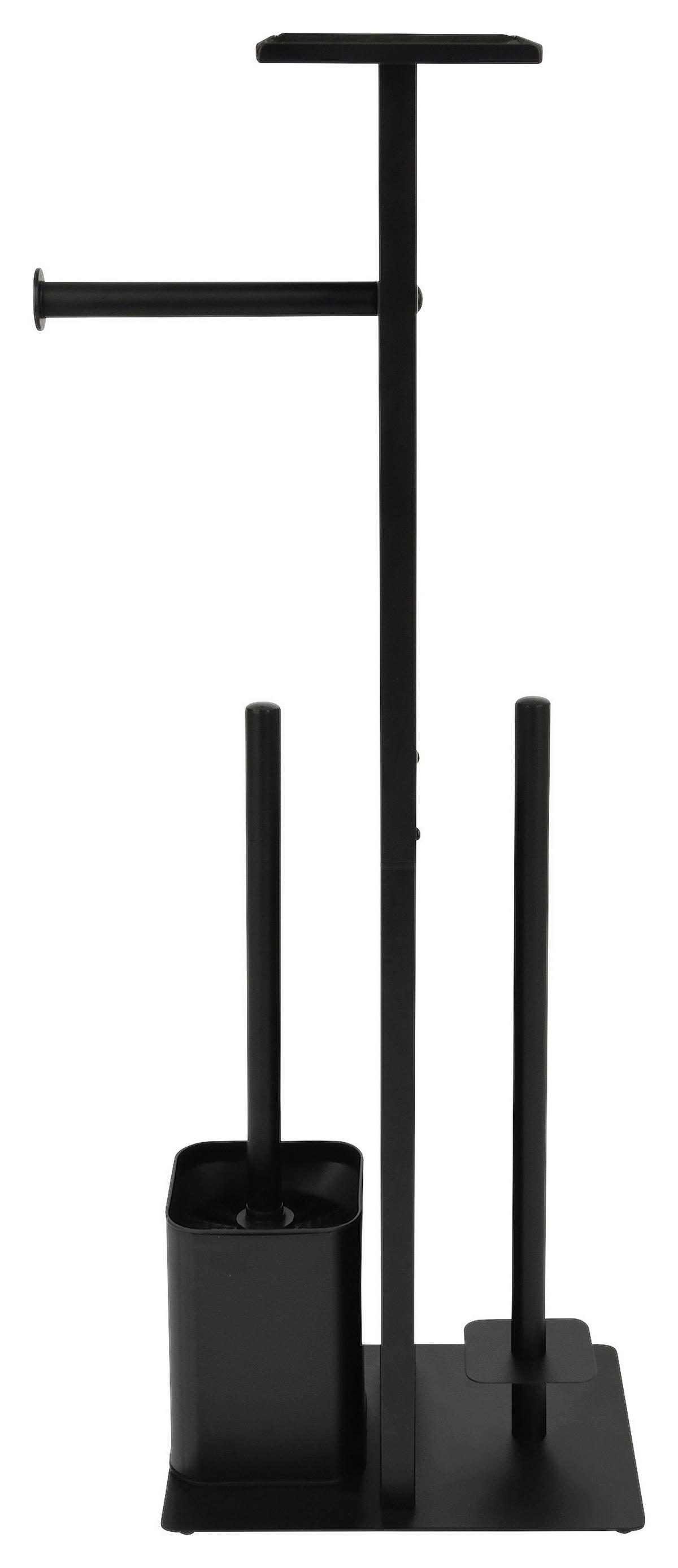 Stand-WC-Garnitur schwarz Edelstahl Stand-WC-Garnitur_Turin_4in1 schw. - schwarz (16,00/22,50/67,00cm) - Sensation