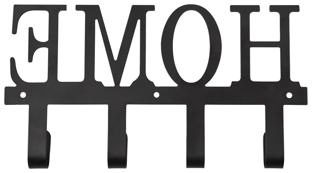 Garderobenleiste Nicole schwarz Metall B/H/T: ca. 25x13x5 cm Nicole - schwarz (25,00/13,00/5,00cm)