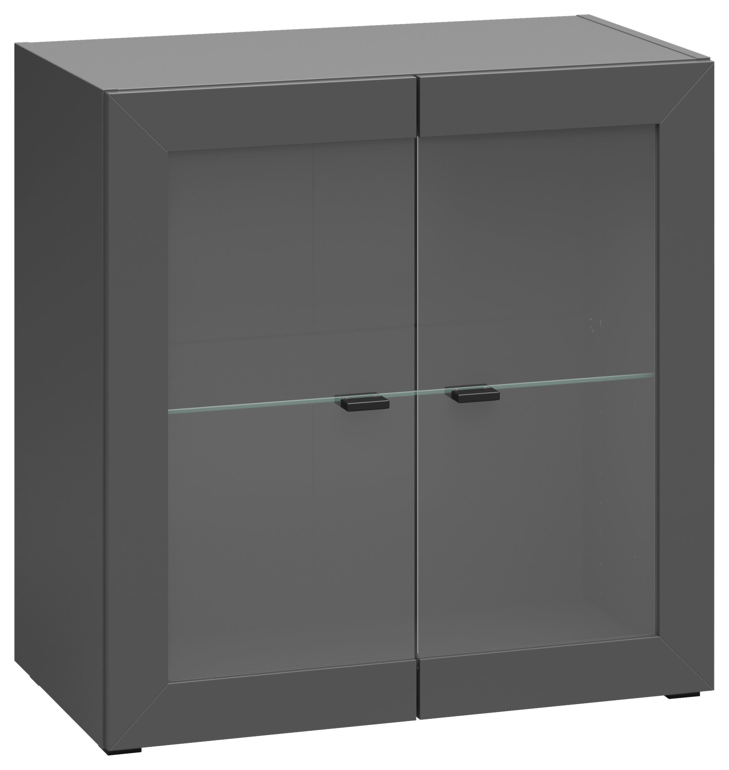 Vitrine System 64 anthrazit matt B/H/T: ca. 64x64x35 cm System 64 - anthrazit (64,00/64,00/35,00cm)