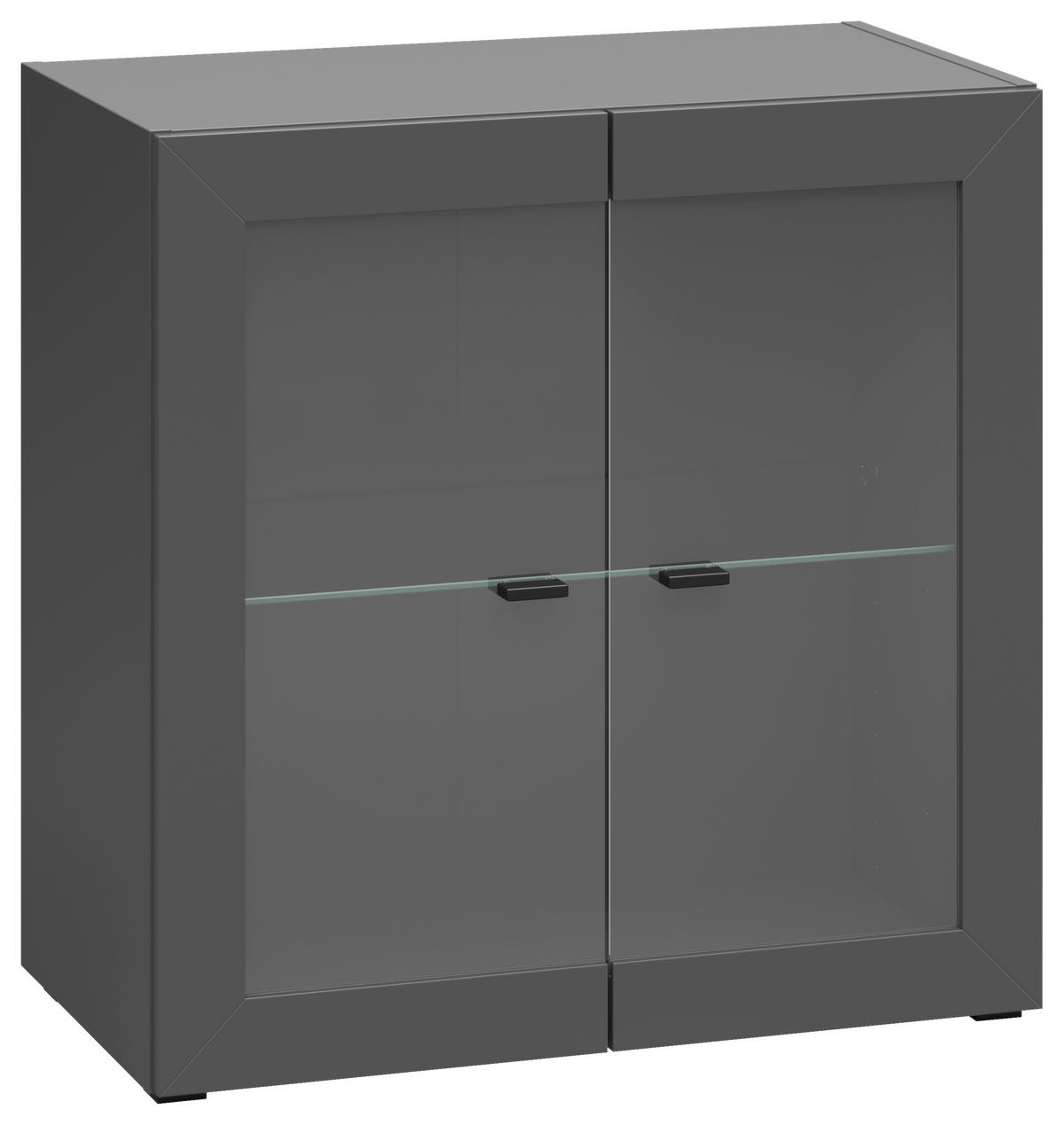 Vitrine System 64 anthrazit matt B/H/T: ca. 64x64x35 cm System 64 - anthrazit (64,00/64,00/35,00cm)
