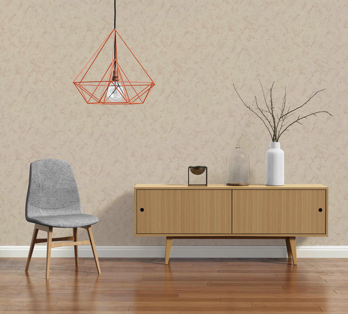 Vinyltapete B/L: ca. 53x1005 cm Tapete 9302-17 hellbraun - (53,00/1005,00cm)