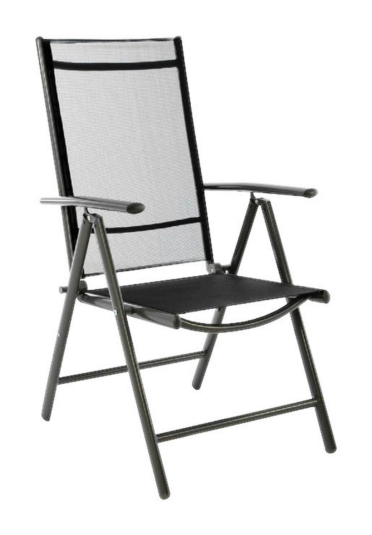 VCM Klappsessel anthrazit Aluminium B/H/T: ca. 56x105x65 cm Klappsessel - anthrazit (56,00/105,00/65,00cm) - VCM