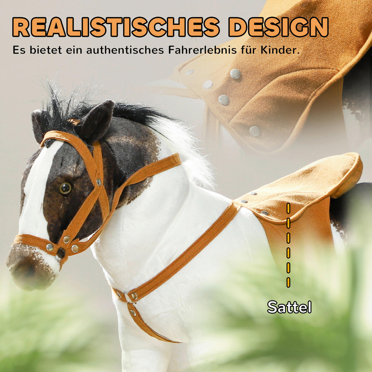 AIYAPLAY Spiel-Reitpferd B/H/L: ca. 28x60x85 cm Spiel-Reitpferd - braun (85,00/28,00/60,00cm) - AIYAPLAY