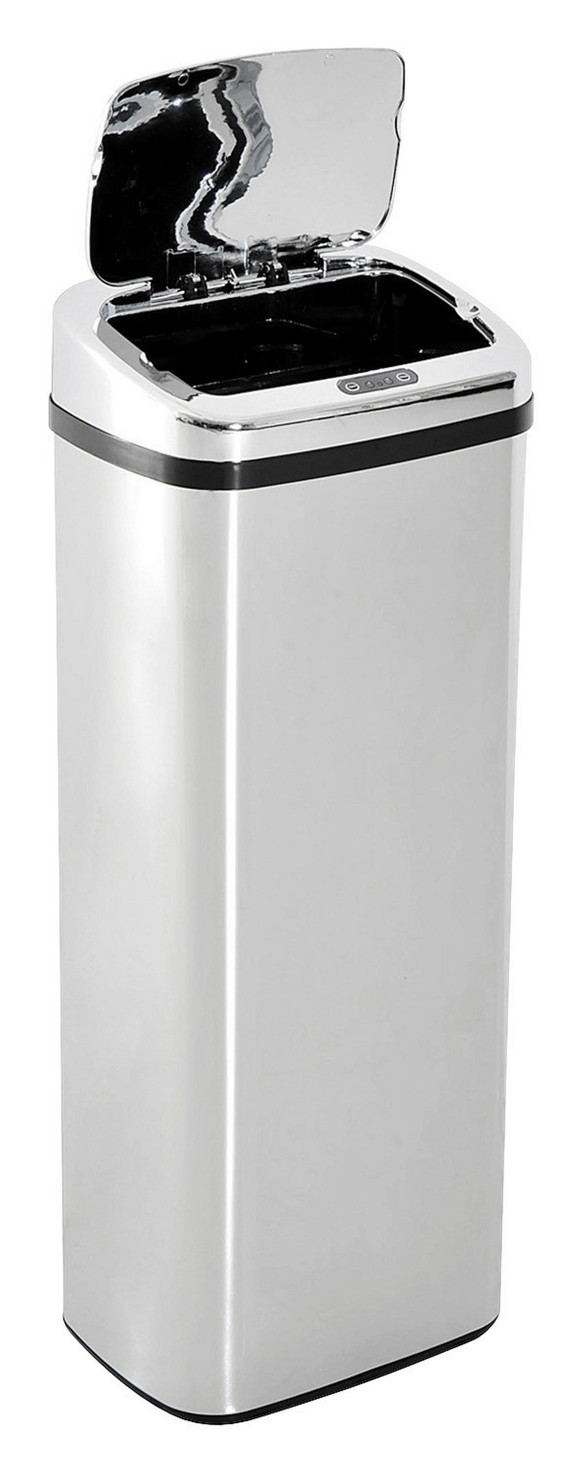 HOMCOM Mülleimer mit Sensor silber B/H/L: ca. 25x84x33 cm mit Sensor - schwarz/silber (33,00/25,00/84,00cm) - HOMCOM