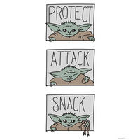 Komar Poster Mandalorian The Child Protect Attac Disney B/L: ca. 40x50 cm Mandalorian The Child Protect Attac - (40,00/50,00cm) - Komar