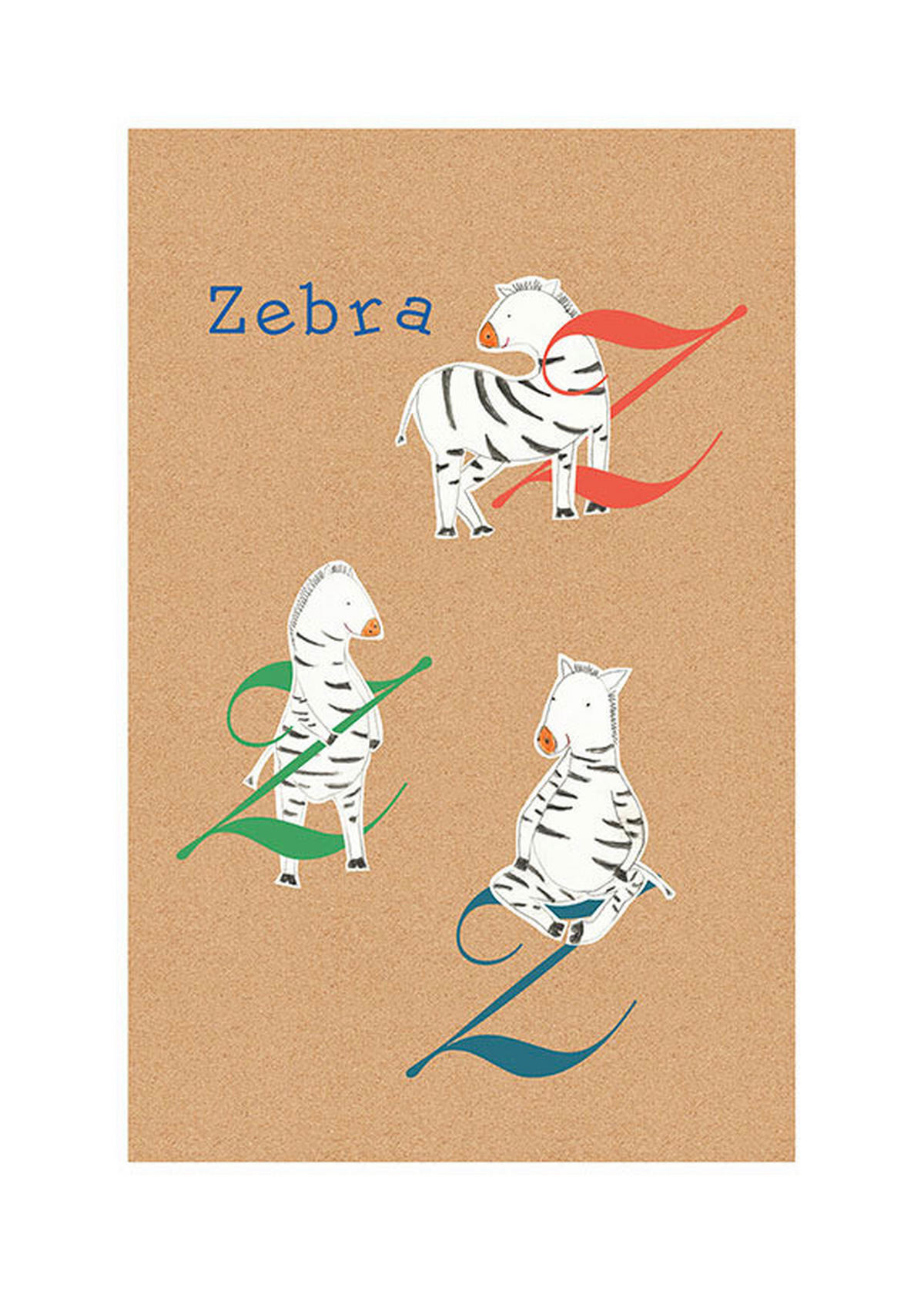 Komar Poster ABC Animal Z Buchstaben B/L: ca. 50x70 cm ABC Animal Z - (50,00/70,00cm) - Komar