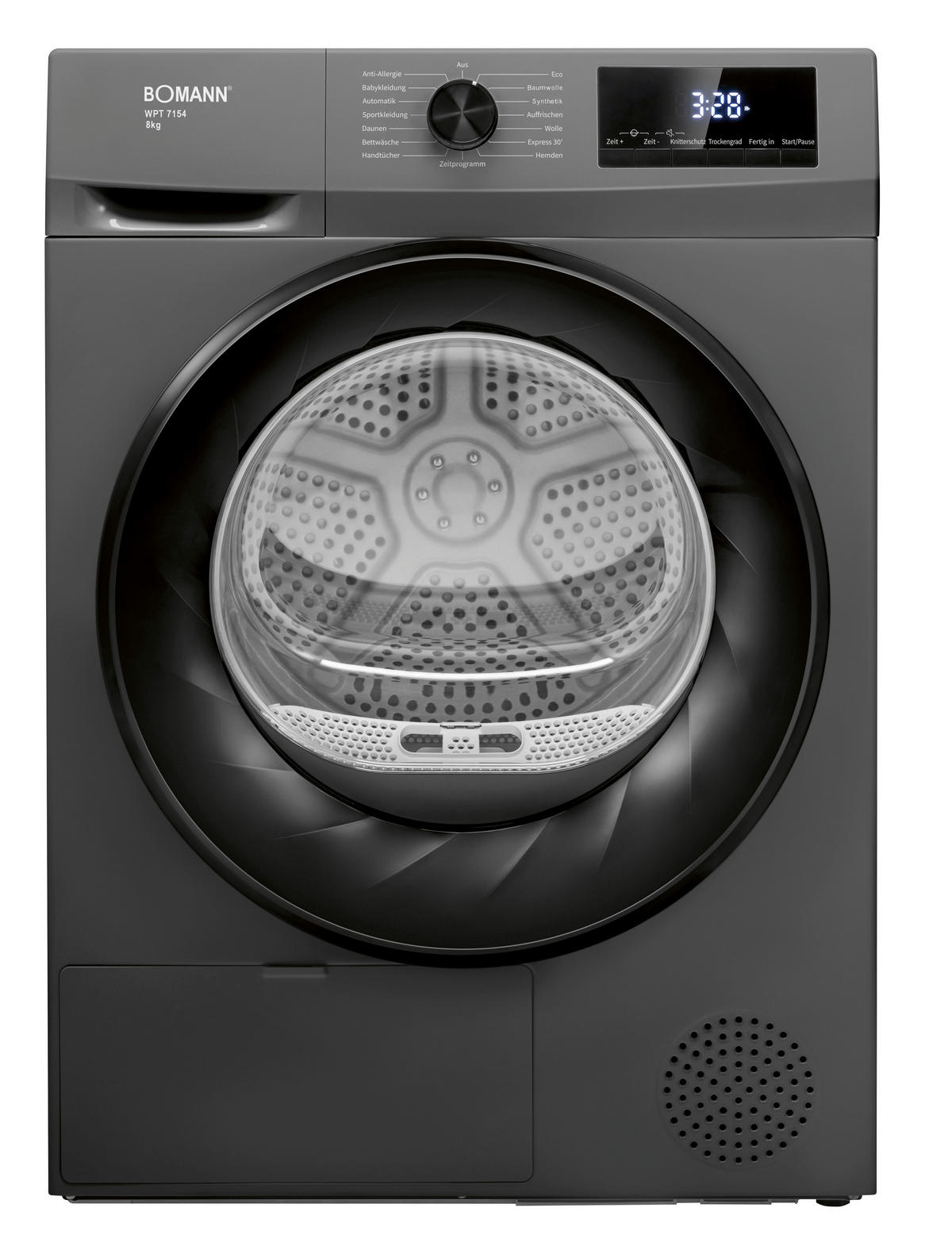 Bomann Wärmepumpentrockner WPT 7154 titanfarbig B/H/T: ca. 59,5x84,5x58 cm ca. 8 kg Wärmepumpentrockner WPT 7154 (T) - titanfarbig (59,50/84,50/58,00cm) - Bomann