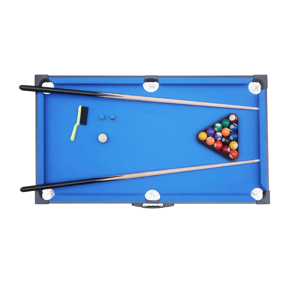 Cougar Billardtisch Mini B/H/L: ca. 64x12x118 cm Billiardtisch_Mini_Tragbar - blau/schwarz (118,00/64,00/12,00cm) - Cougar