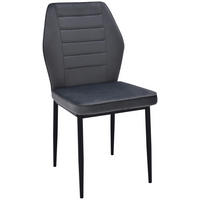 Stuhl Jimmy dunkelgrau Samtoptik B/H/T: ca. 42x87,5x57 cm Jimmy - schwarz/dunkelgrau (42,00/87,50/57,00cm)