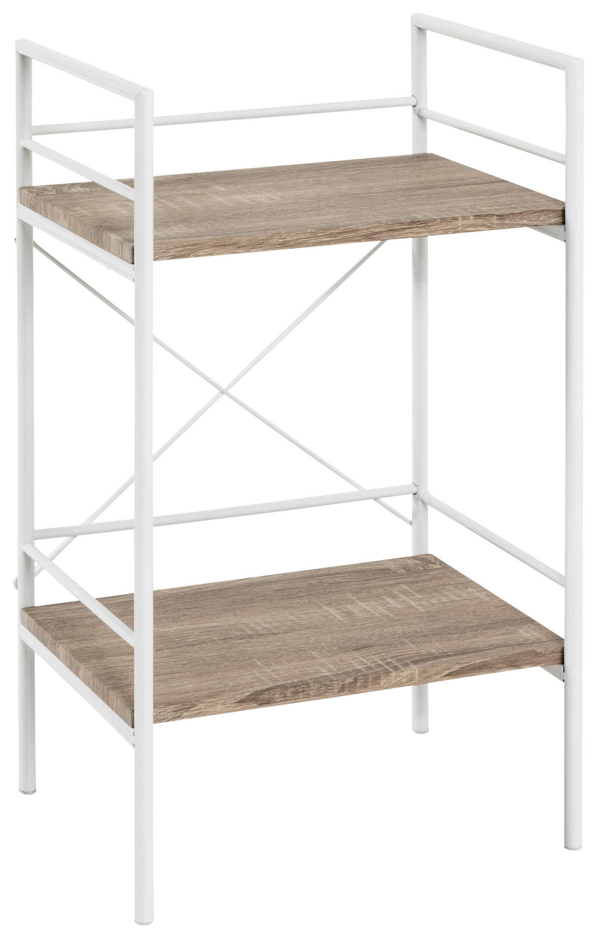 Regal  Eiche Nachbildung weiß lackiert MDF B/H/T: ca. 34x62x27 cm Mosel_Regal 21357 - weiß (34,00/62,00/27,00cm)