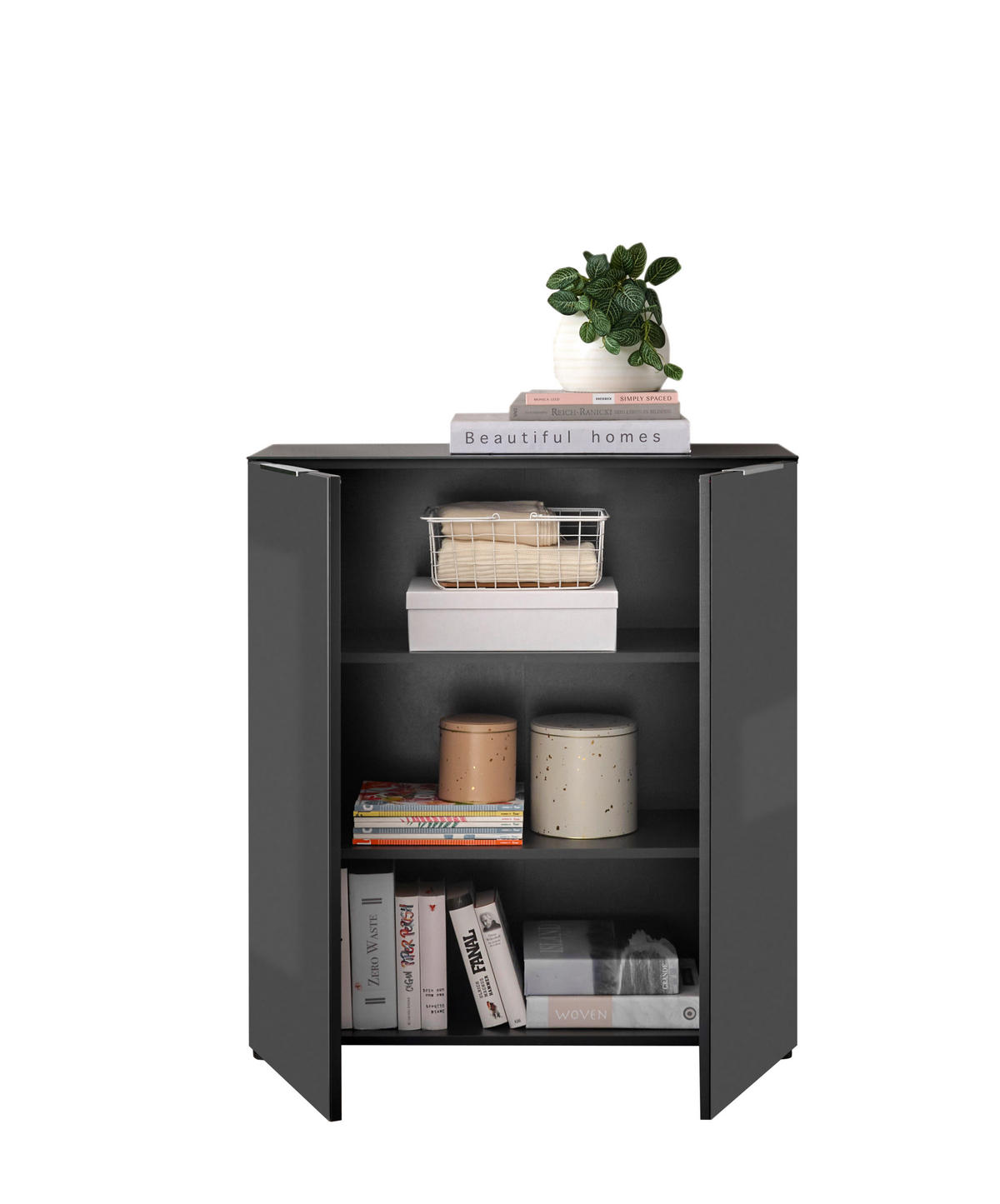 Kommode Santorin anthrazit B/H/T: ca. 90x99x40 cm Santorin - anthrazit (90,00/99,00/40,00cm)