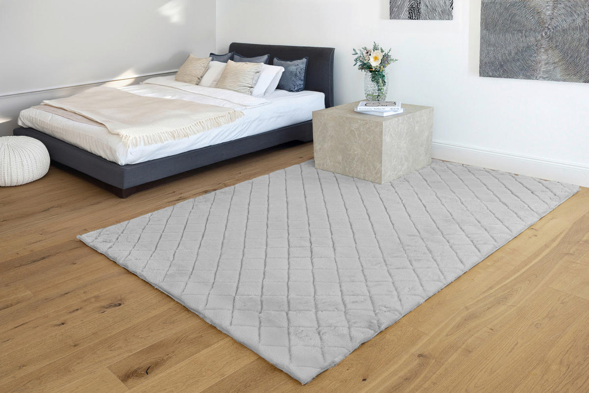 Padiro Hochflorteppich Imala 125 grau B/H/L: ca. 120x3x160 cm Imala 125 - grau (160,00/120,00/3,00cm) - Padiro