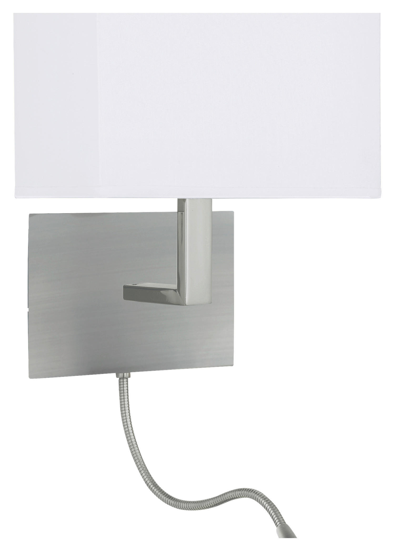 Searchlight Wandleuchte silber Stahl B/H/T: ca. 20x26x26 cm E27 1 Brennstellen Hotel - silber (20,00/26,00/26,00cm) - Searchlight