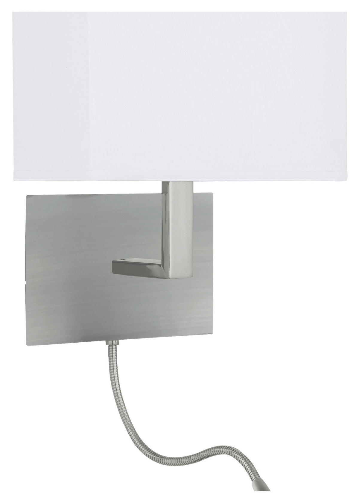 Searchlight Wandleuchte silber Stahl B/H/T: ca. 20x26x26 cm E27 1 Brennstellen Hotel - silber (20,00/26,00/26,00cm) - Searchlight