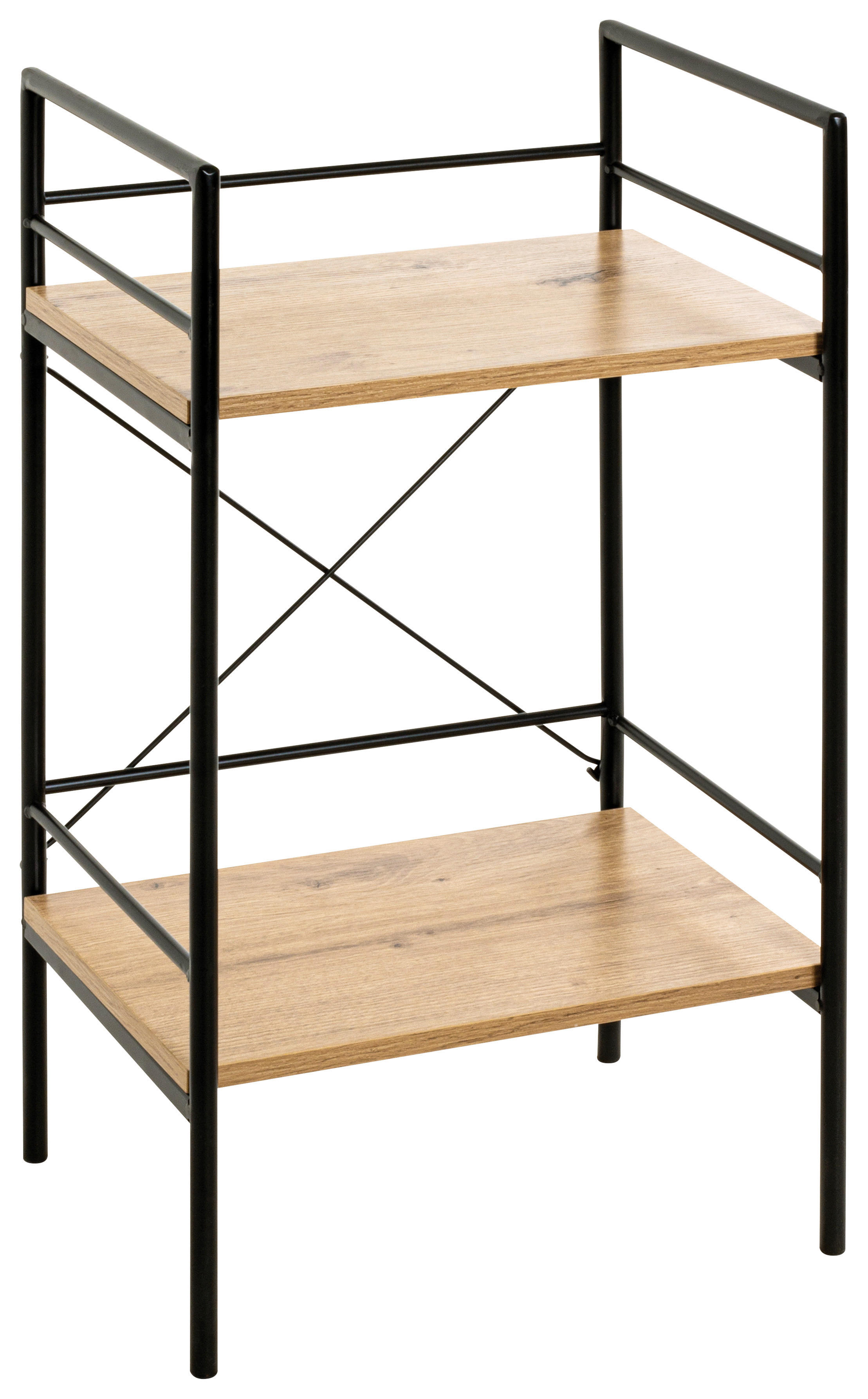 Regal  Eiche Nachbildung schwarz B/H/T: ca. 34x62x27 cm Mosel_1_Regal 21957 - Eiche/schwarz (34,00/62,00/27,00cm)
