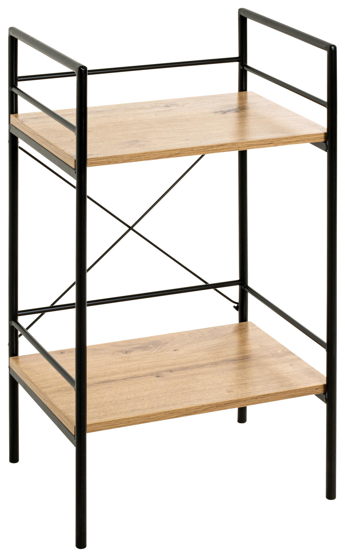 Regal  Eiche Nachbildung schwarz B/H/T: ca. 34x62x27 cm Mosel_1_Regal 21957 - Eiche/schwarz (34,00/62,00/27,00cm)
