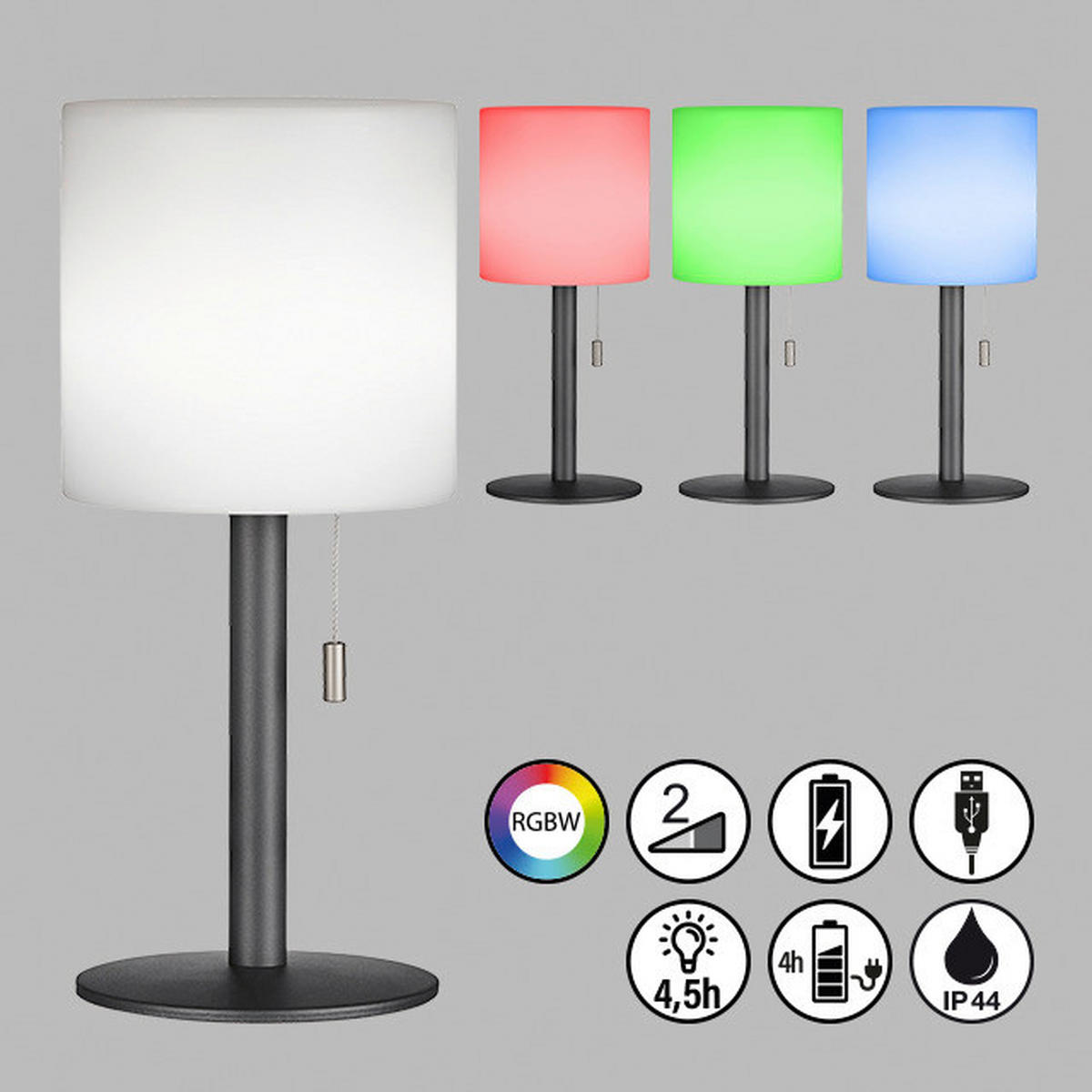 LED-Außenleuchte 850245 Lesina weiß anthrazit H/D: ca. 30x13 cm Lesina - weiß/anthrazit (13,00/30,00cm) - easy! by FHL