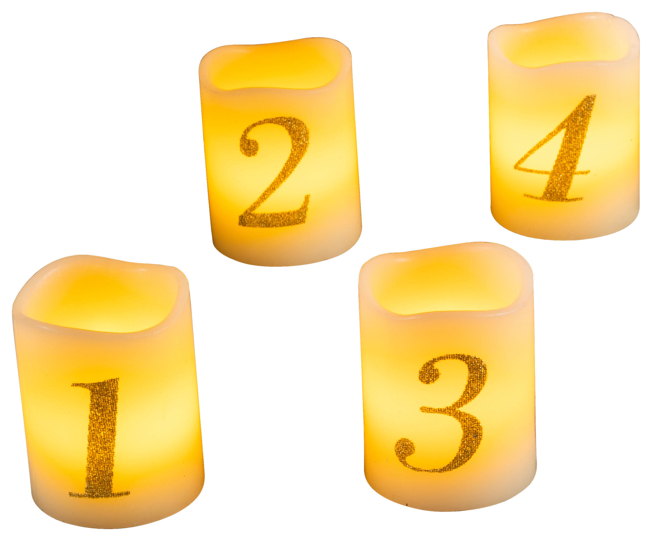 LED Echtwachskerzen Set warmweiß LED-Echtwachskerzenset - warmweiß