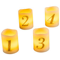 LED Echtwachskerzen Set warmweiß LED-Echtwachskerzenset - warmweiß