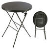 VCM Stehtisch schwarz Kunststoff H/D: ca. 110x80 cm Stehtisch - schwarz (80,00/110,00cm) - VCM