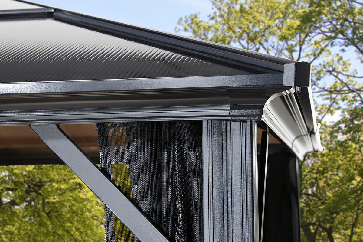 Sojag Pavillon Meridien anthrazit Aluminium B/H/L: ca. 343x270x463 cm Meridien - anthrazit (463,00/343,00/270,00cm) - Sojag