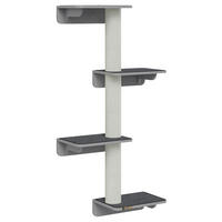 PawHut Katzenkratzbaum beige MDF B/H/L: ca. 28x137x66 cm Katzenkratzbaum - beige/hellgrau (66,00/28,00/137,00cm) - PawHut
