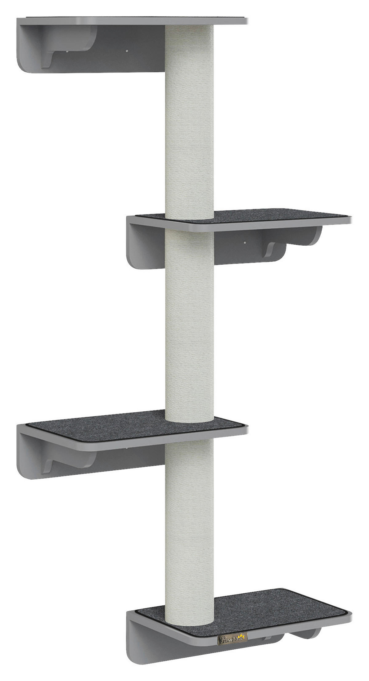PawHut Katzenkratzbaum beige MDF B/H/L: ca. 28x137x66 cm Katzenkratzbaum - beige/hellgrau (66,00/28,00/137,00cm) - PawHut
