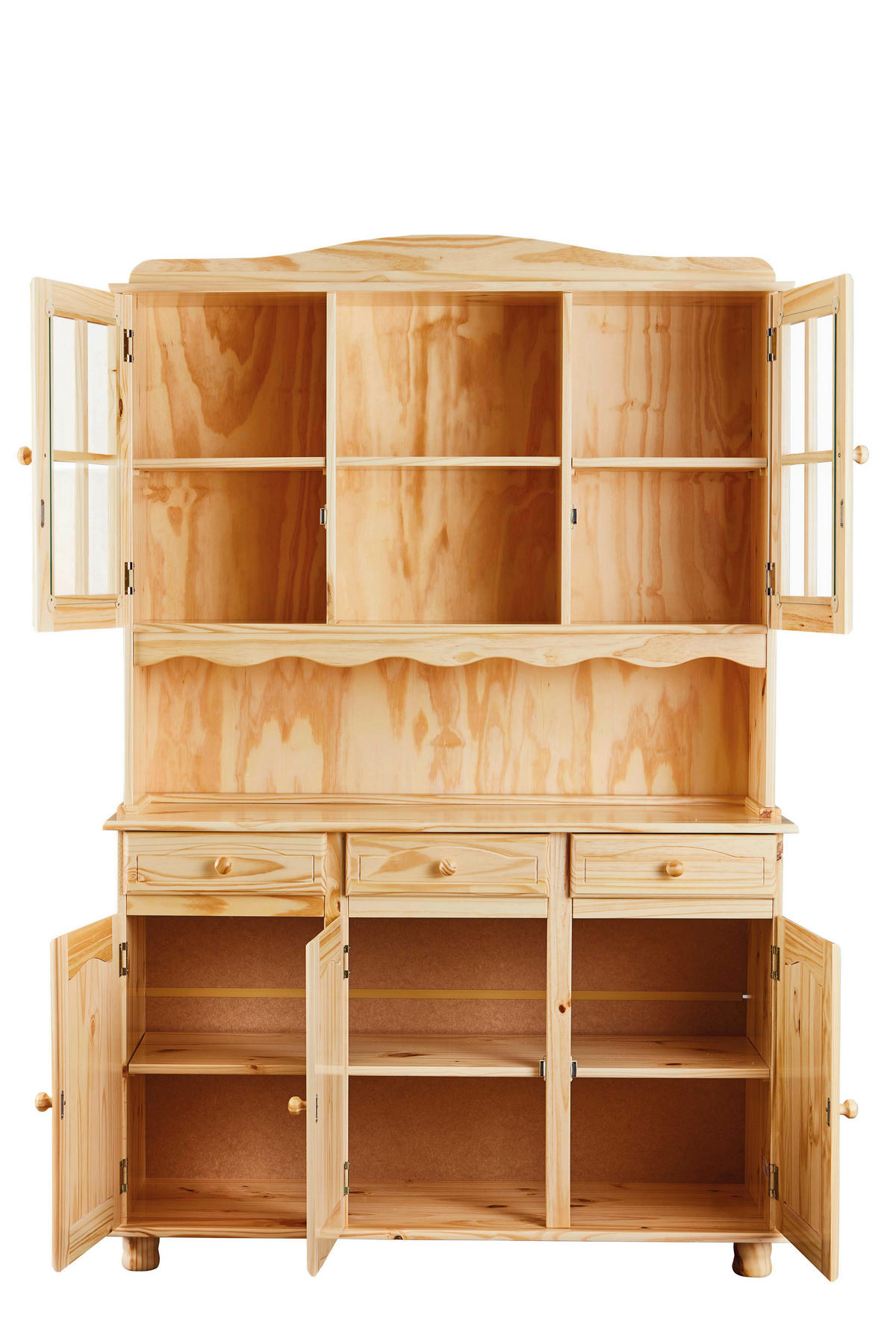 Buffet Toscana natur lackiert Kiefer B/H/T: ca. 130x198x43 cm Toscana - natur (130,00/198,00/43,00cm) - Inter Link